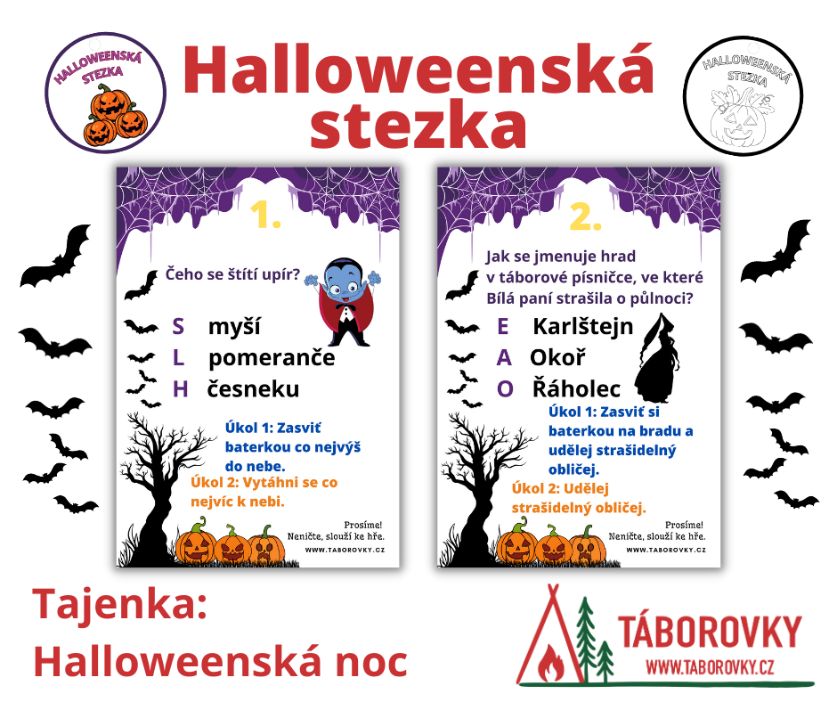 Strašidelná stezka pro děti s luštěním i pohybovými úkoly